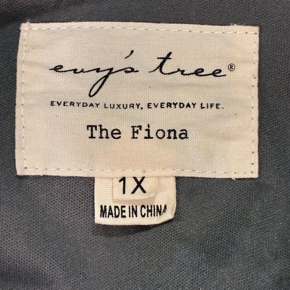 EVY'S TREE The Fiona Lace Gray Zip Front Bomber Style Long Sleeve Jacket 1X - Picture 4 of 13
